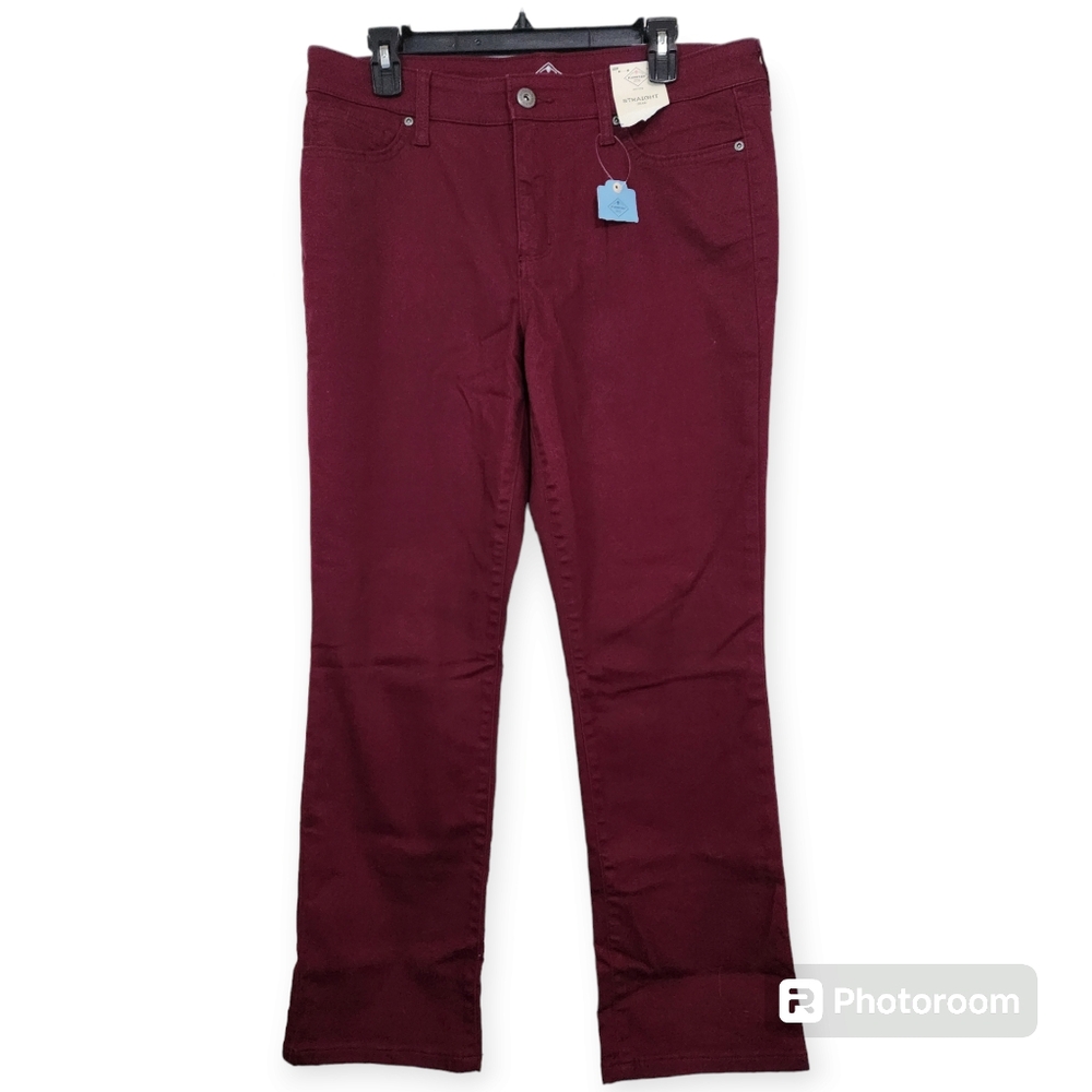 St. John's Bay Secretly Slender Deep Ruby jeans size 12P